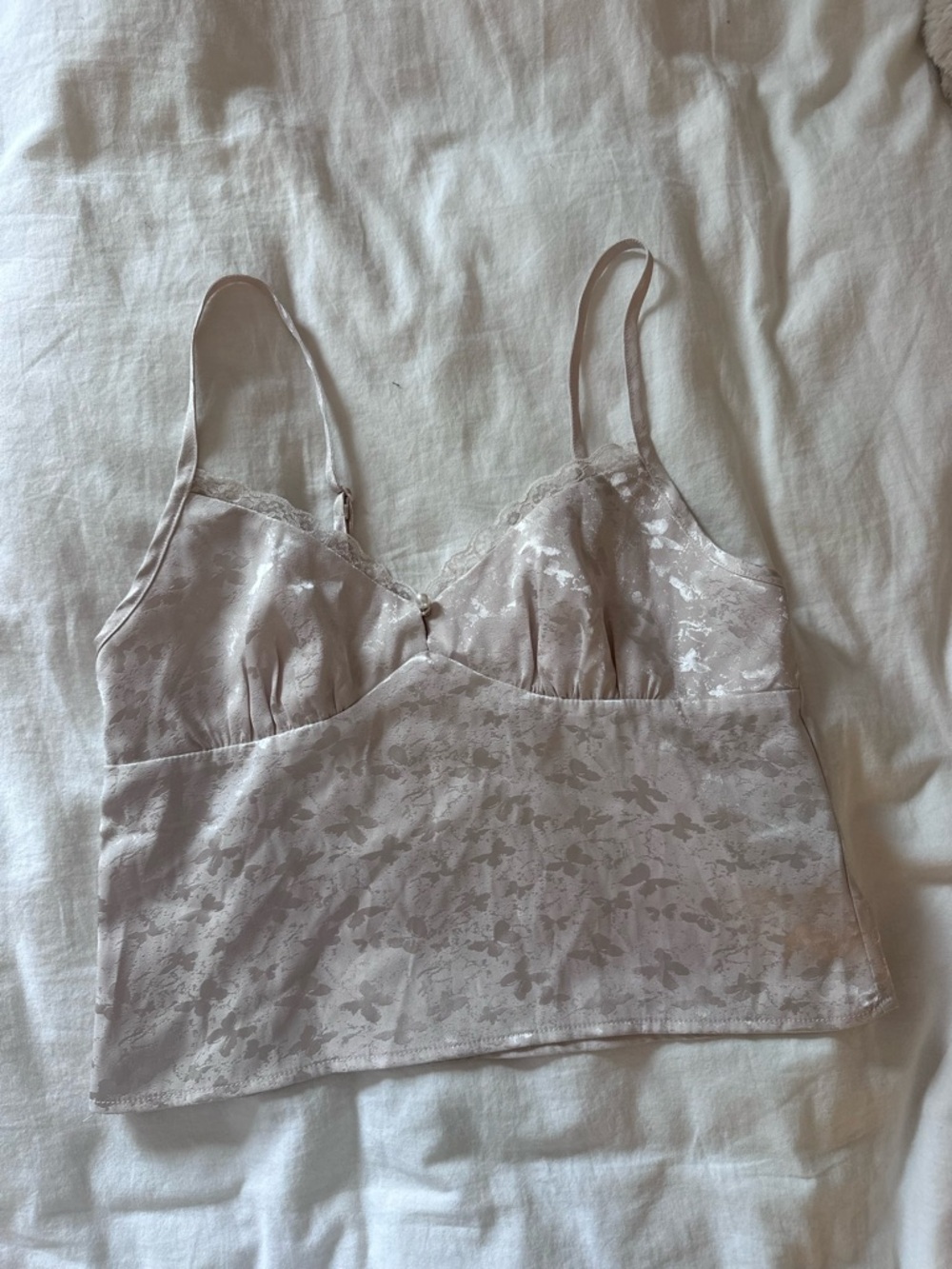 Satin Floral Cami Top (Size S)
